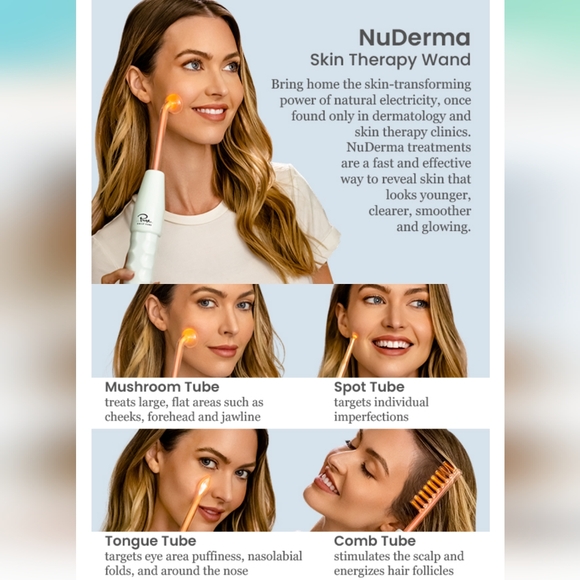 🆕 NWT NIB NuDerma portable handheld skin therapy wand machine - Picture 6 of 10